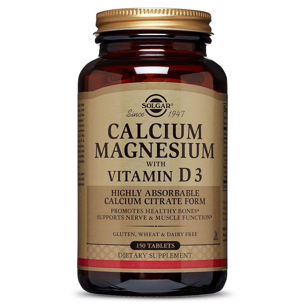Solgar Calcium/Magnesium Citrate With Vitamin D, 150 Tablets